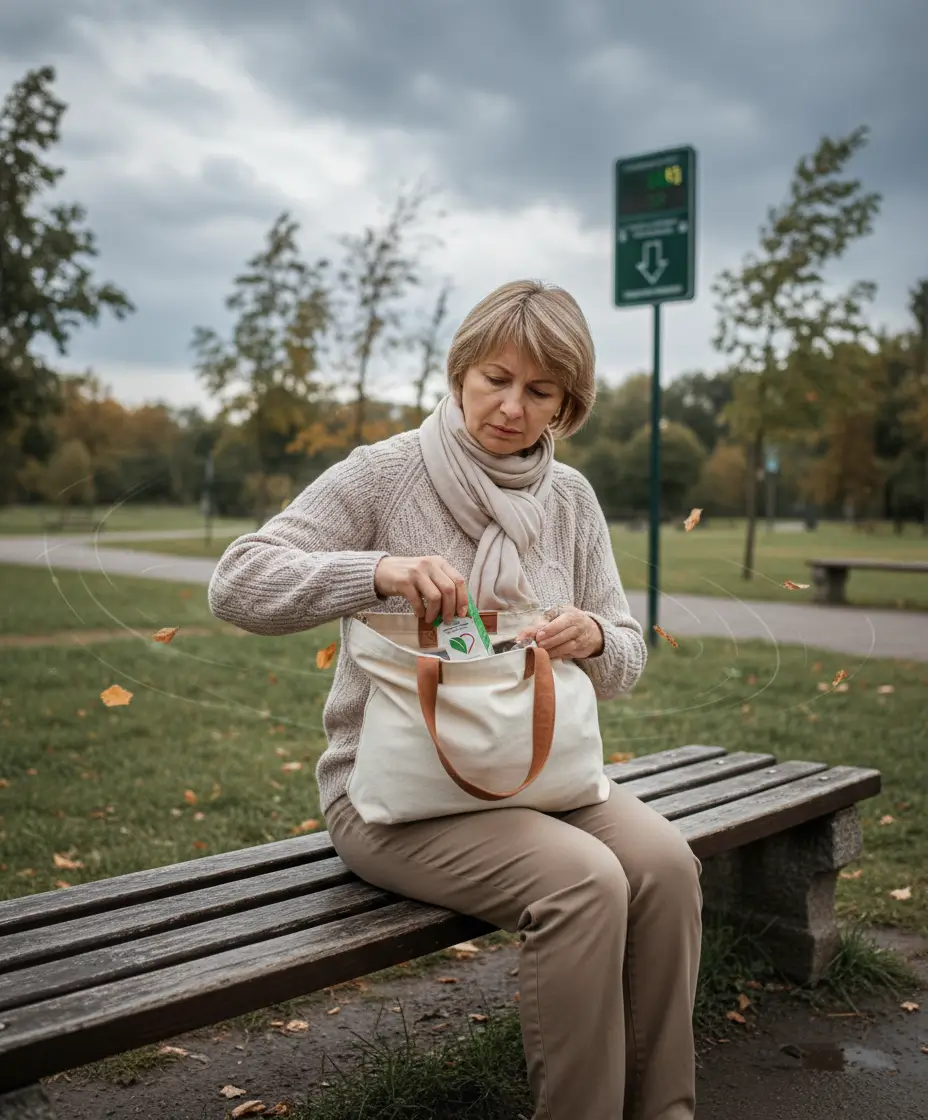 Женщина использует капли Артерол при метеозависимости и перепадах атмосферного давления